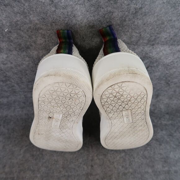 Steve Madden Shoes Womens 7 Sneakers Slip On Casual Fashion Knit White Platform - Picture 12 of 16